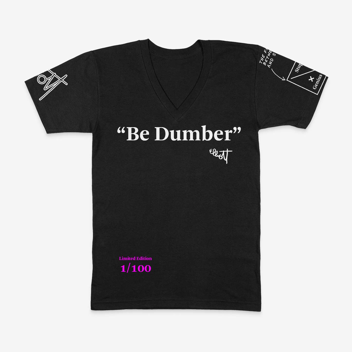 "Fine Line Between Genius and Stupidity" Limited Edtion T-Shirt
