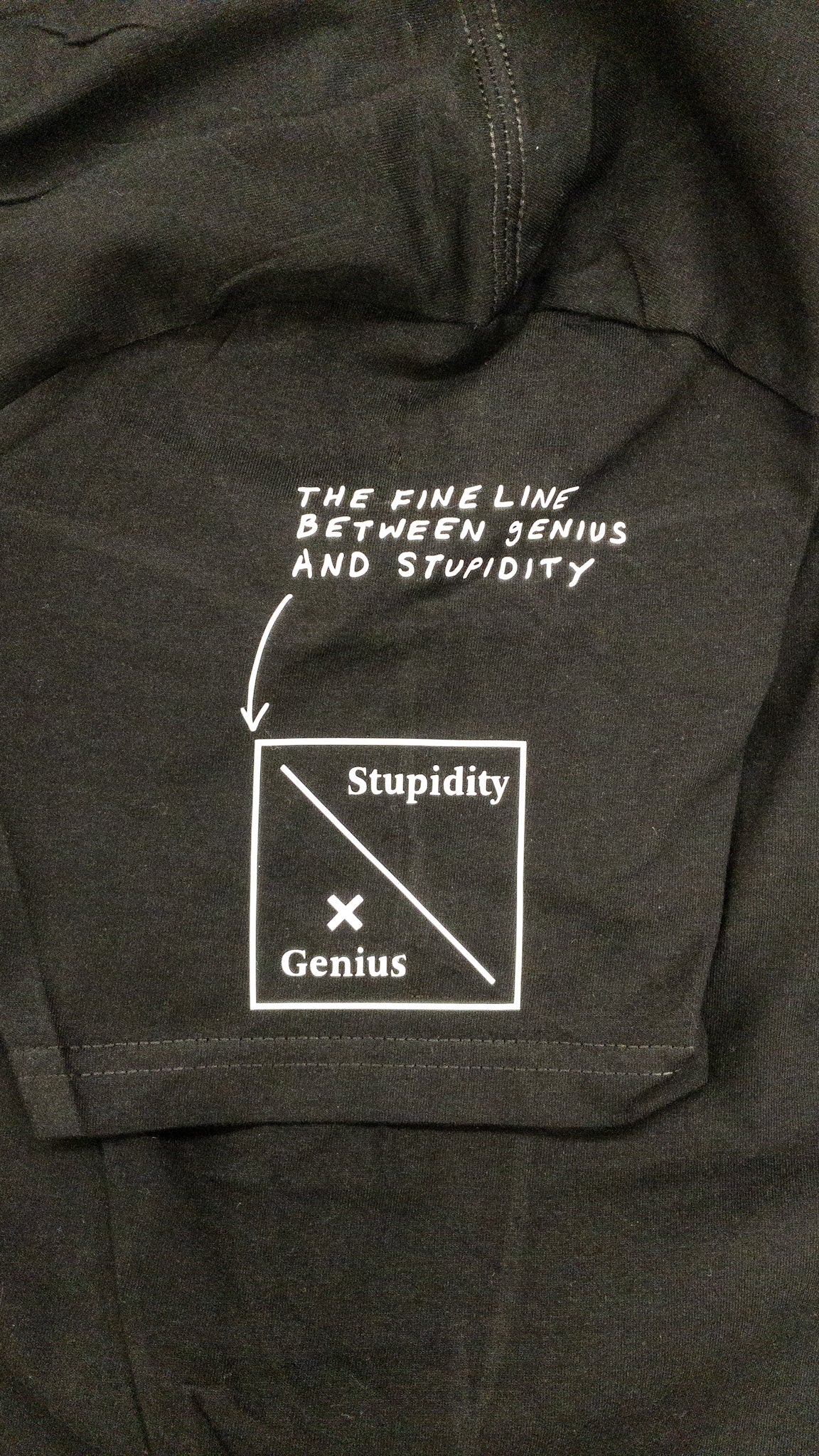 "Fine Line Between Genius and Stupidity" Limited Edtion T-Shirt