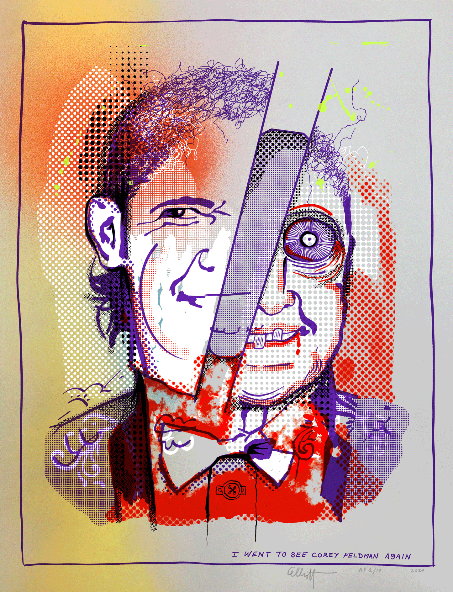 Limited Edition Portrait of Corey Feldman #2 by Elliott Earls